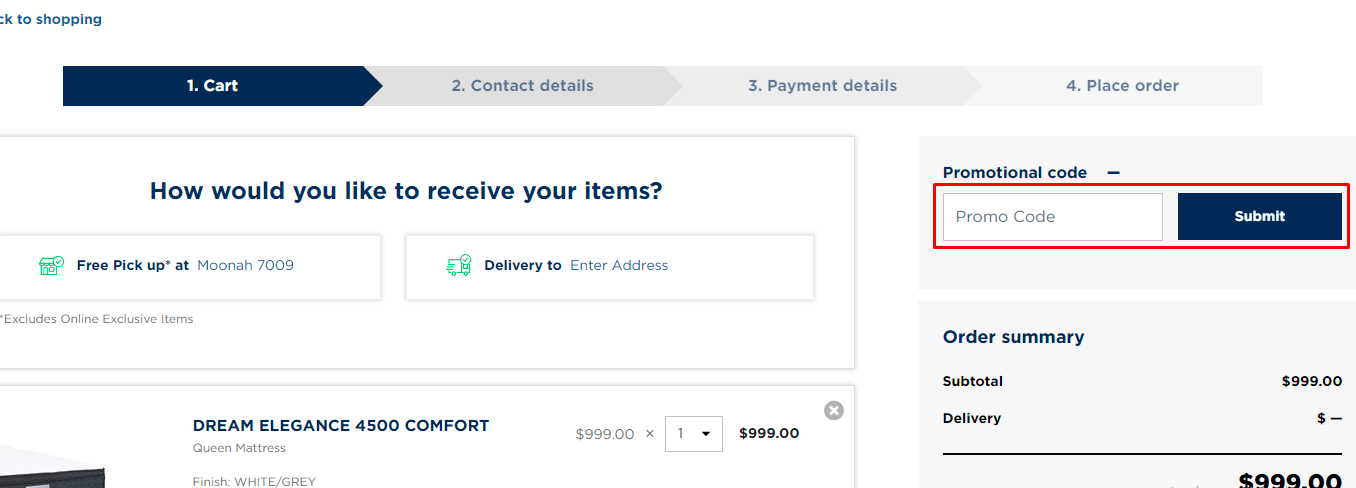 How do I use my Amart Furniture promo code?