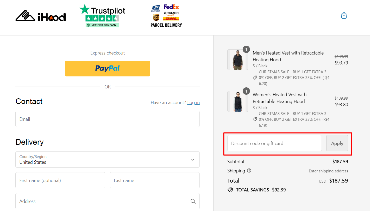 How do I use my iHood discount code?