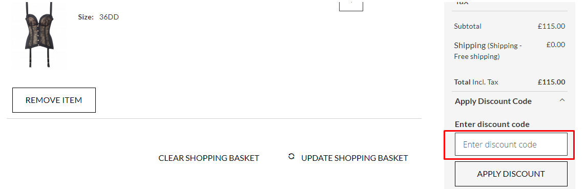How do I use my Gossard discount code?