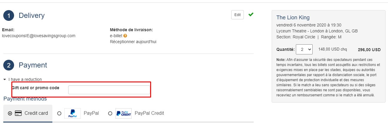 How do I use my SuperBillets promo code?