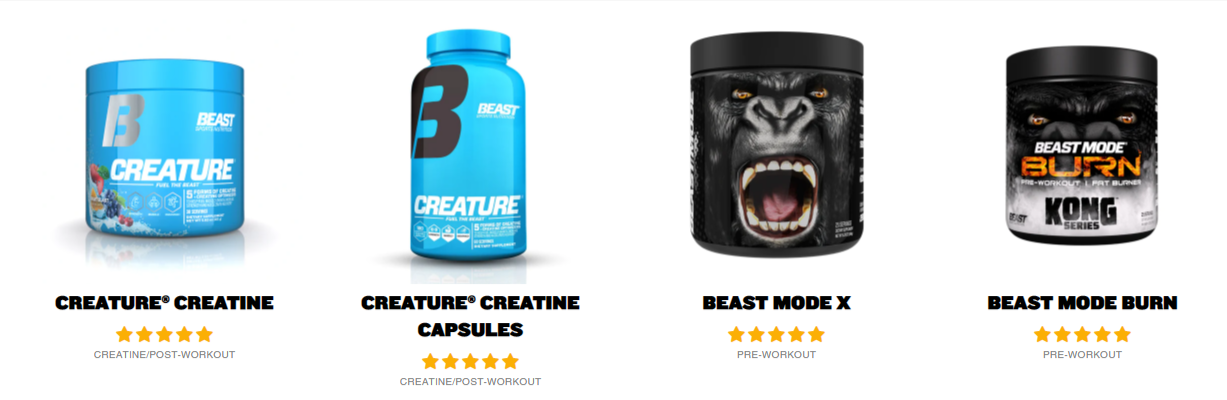 beast sports nutrition products