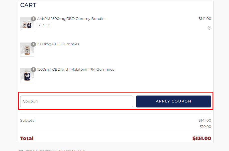 How do I use my American Hemp Oil coupon code?