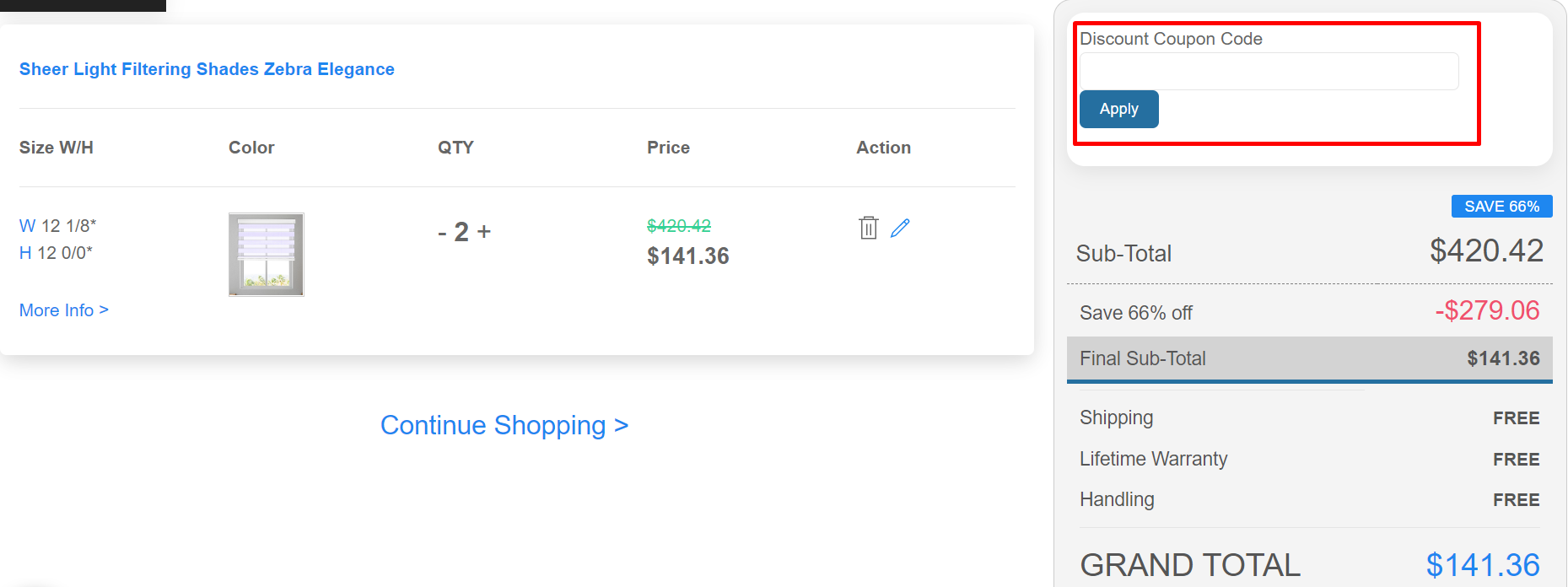 How do I use my Affordable Blinds discount code?