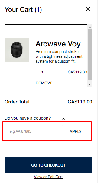 How do I use my ArcWave coupon code?