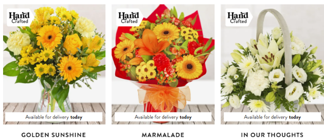 Eflorist flowers to order on a white background