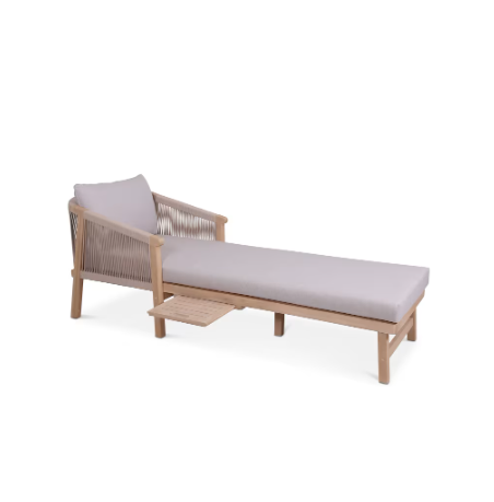 Budget garden ideas: The Royalcraft Roma Sun Lounger in the colour Natural