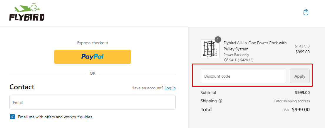 How do I use my Flybird Fitness discount code?