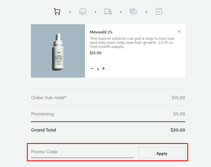 How do I use my Hers promo code?