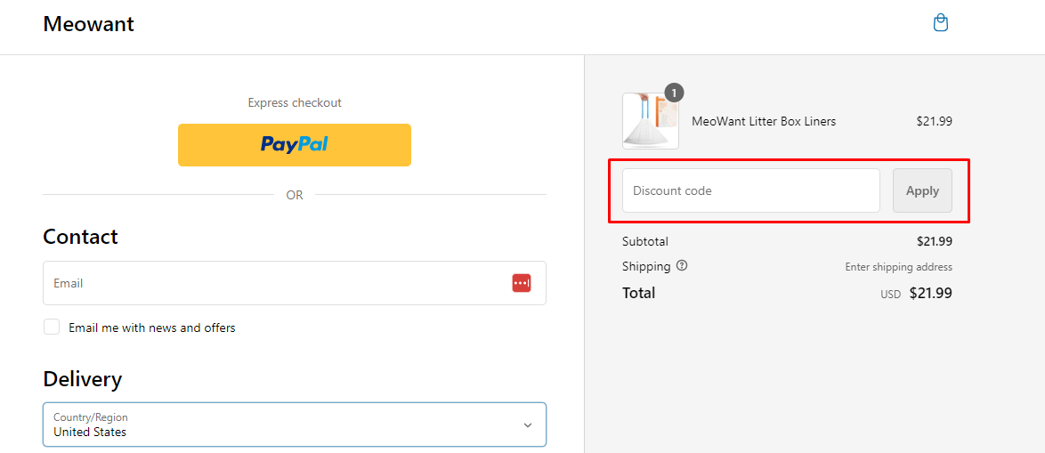 How do I use my Meowant discount code?