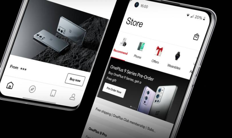 OnePlus app store displayed on OnePlus smartphone