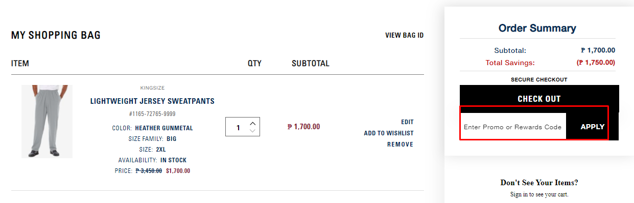 How do I use my Kingsize promo code?