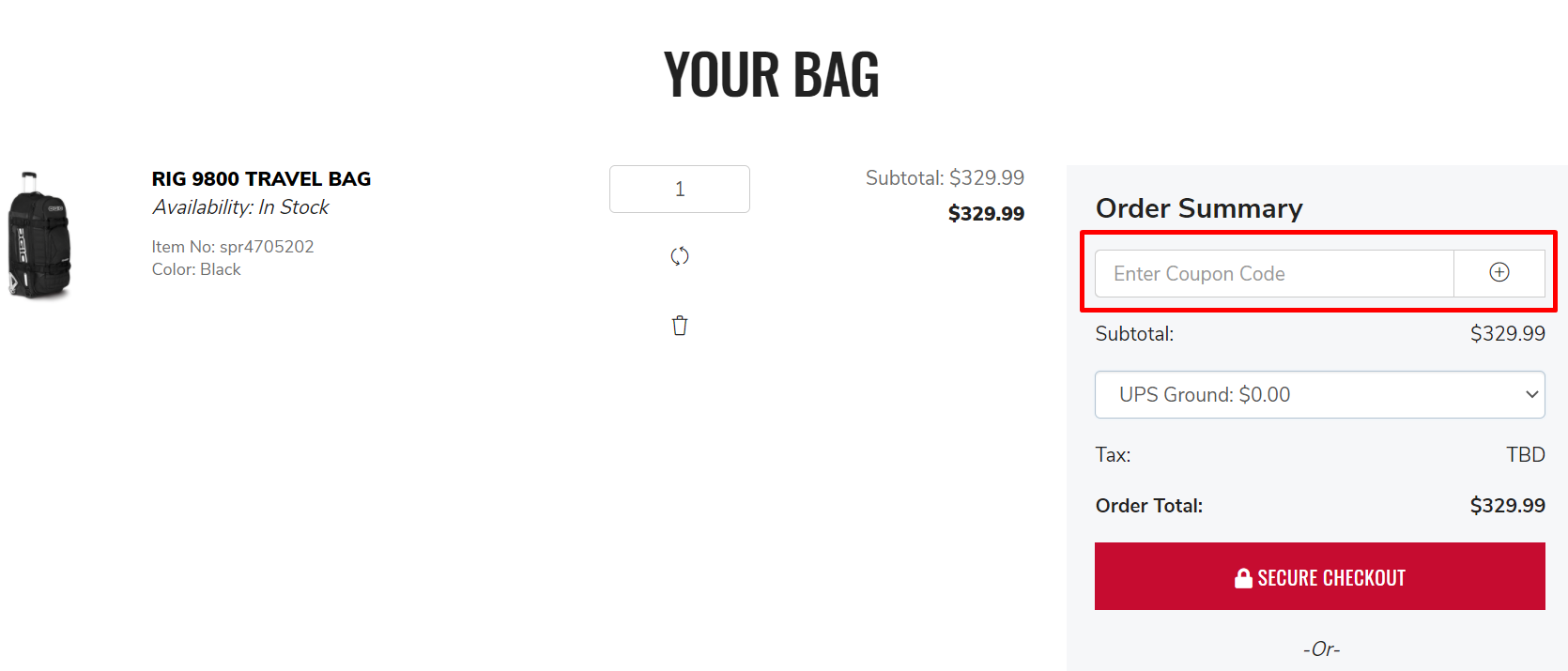 How do I use my Ogio coupon code?