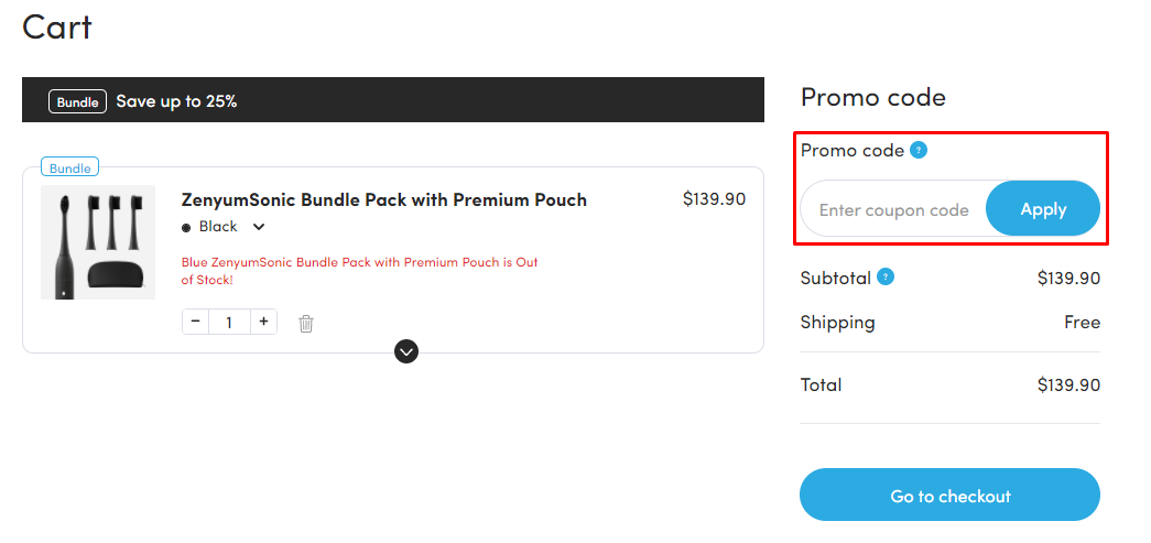 How do I use my Zenyum promo code?