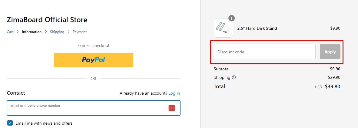 How do I use my ZimaSpace discount code?