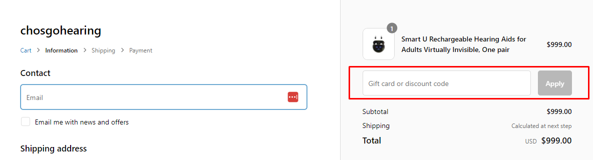 How do I use my Chosgo discount code?