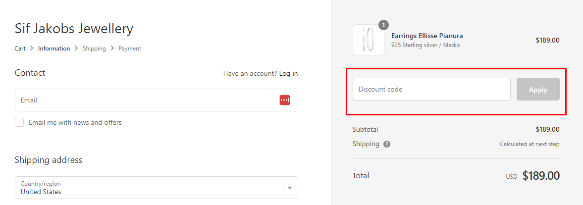How do I use my Sif Jakobs Jewellery discount code?