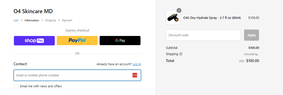 How do I use my O4 Skincare MD discount code?