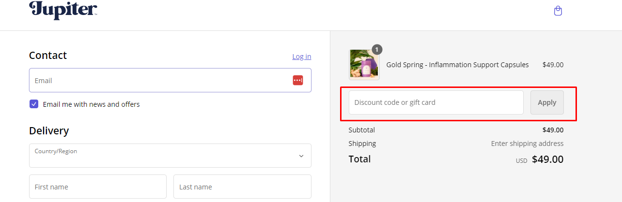 How do I use my Get Jupiter discount code?