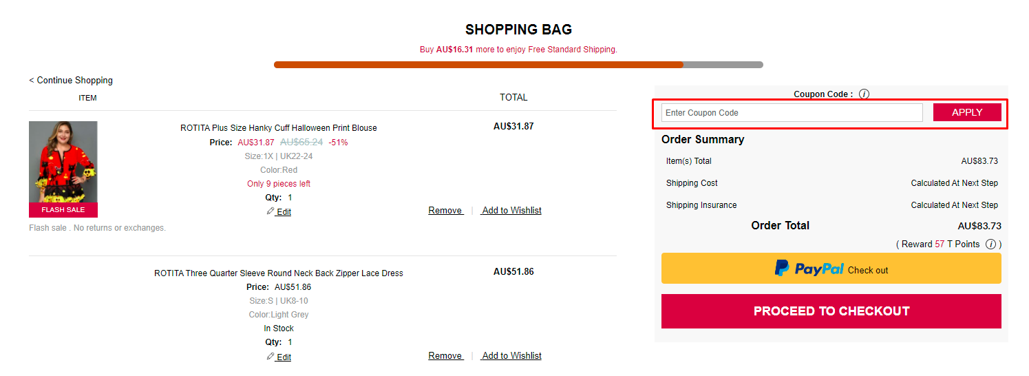 How do I use my Rotita coupon code?