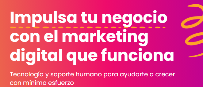 eslogan de la marca sobre fondo rosa