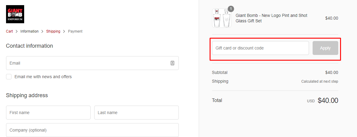 How do I use my Giant Bomb discount code?