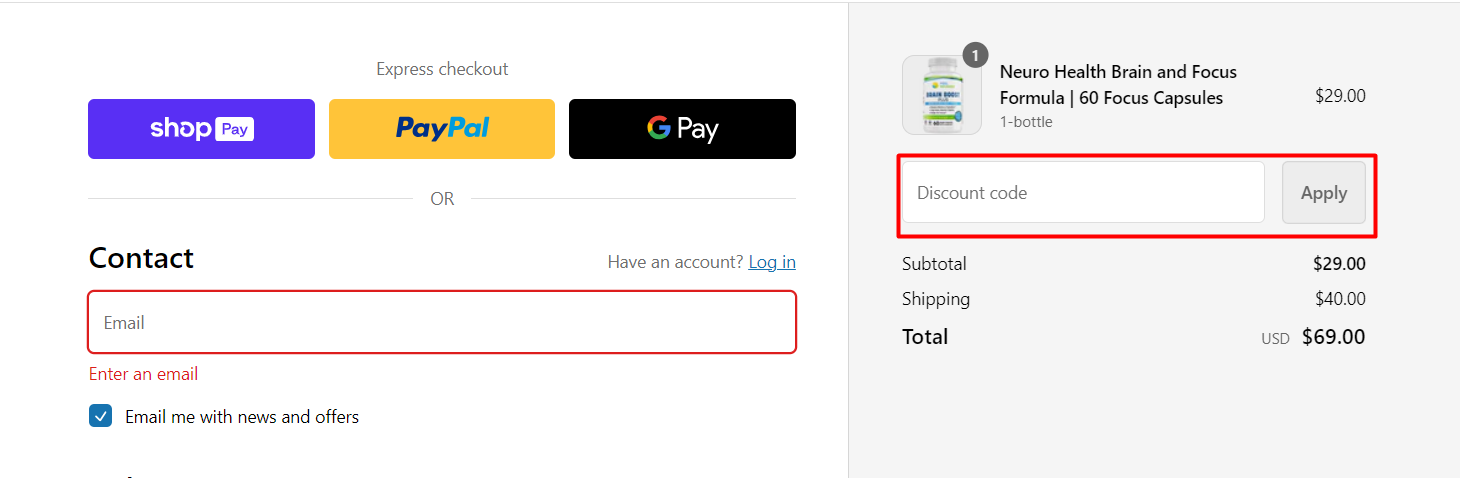 How do I use my Feel Younger discount code?
