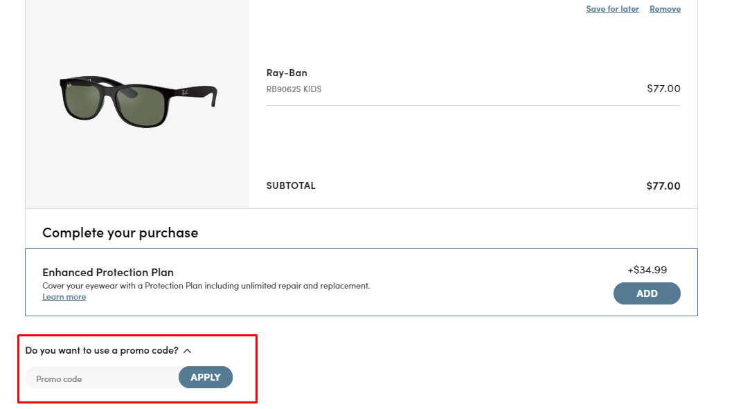 How do I use my LensCrafters promo code?
