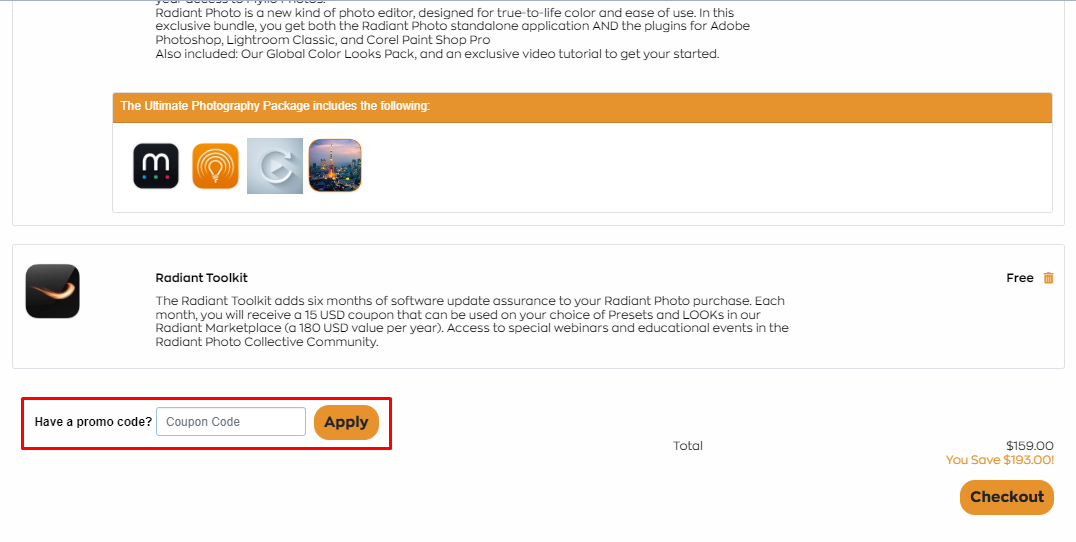 How do I use my Radiant Imaging Labs discount code?
