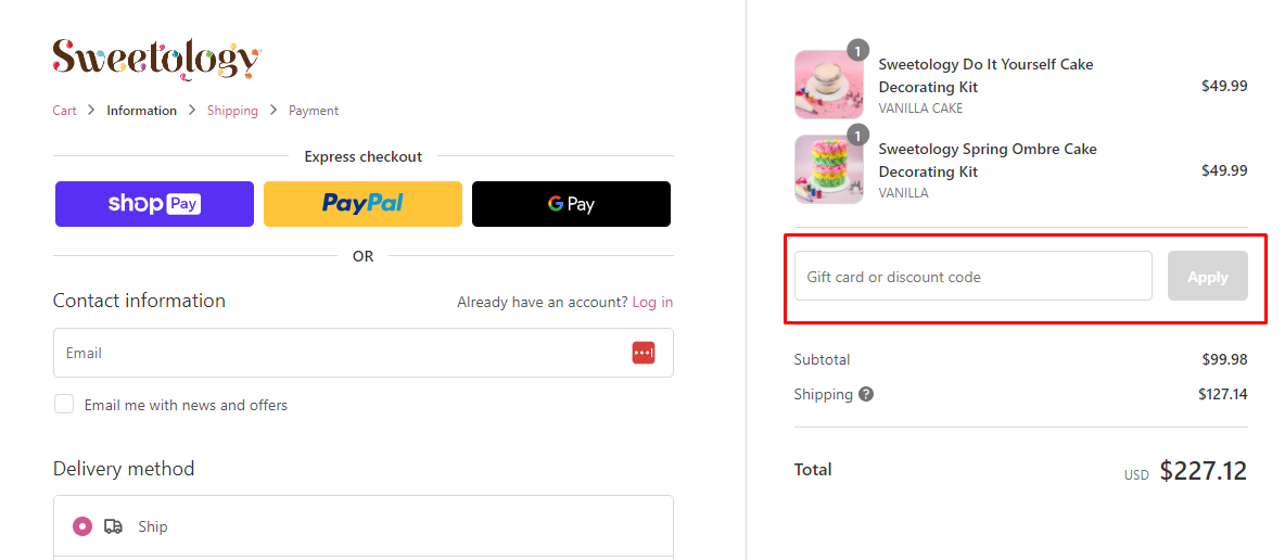 How do I use my Sweetology discount code?