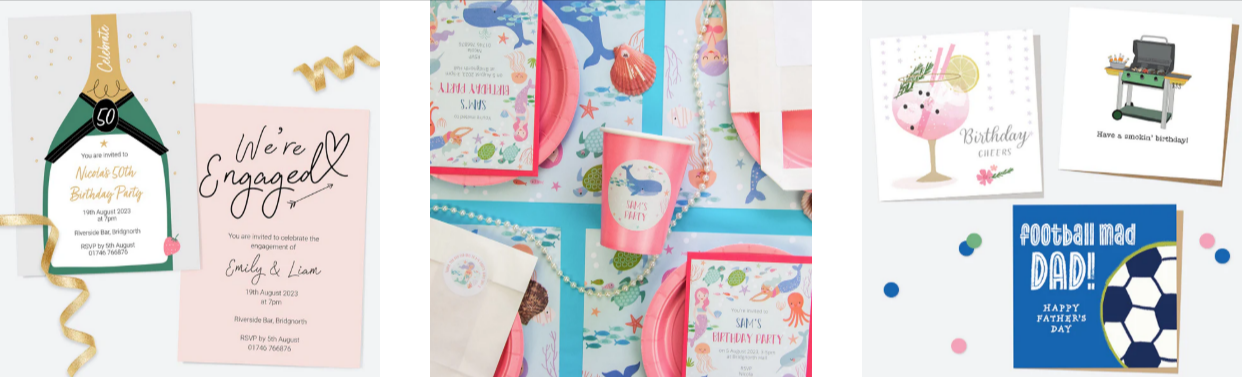 Cards made through Dotty about Paper for different occassions