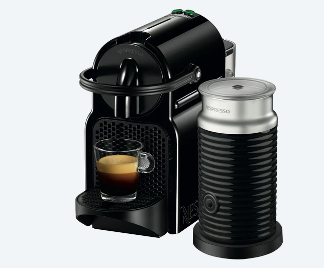 Gift ideas for Father's Day: Black Nespresso DeLonghi Inissia Capsule Coffee Machine