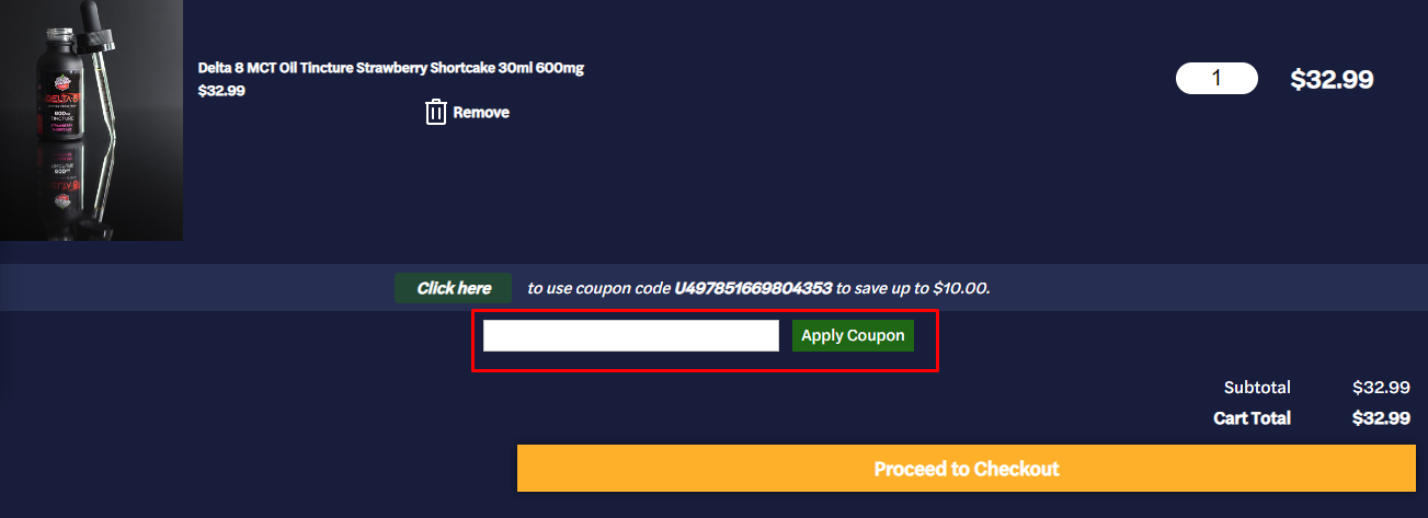 How do I use my Sun State Hemp coupon code?