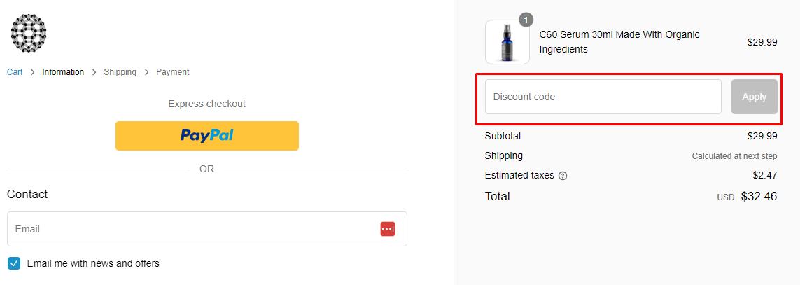 How do I use my purec60oliveoil discount code?