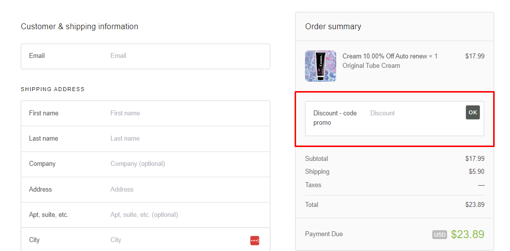 How do I use my S.W. Basics discount code?