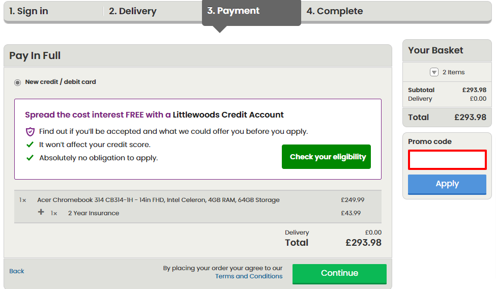 Littlewoods discount code uk