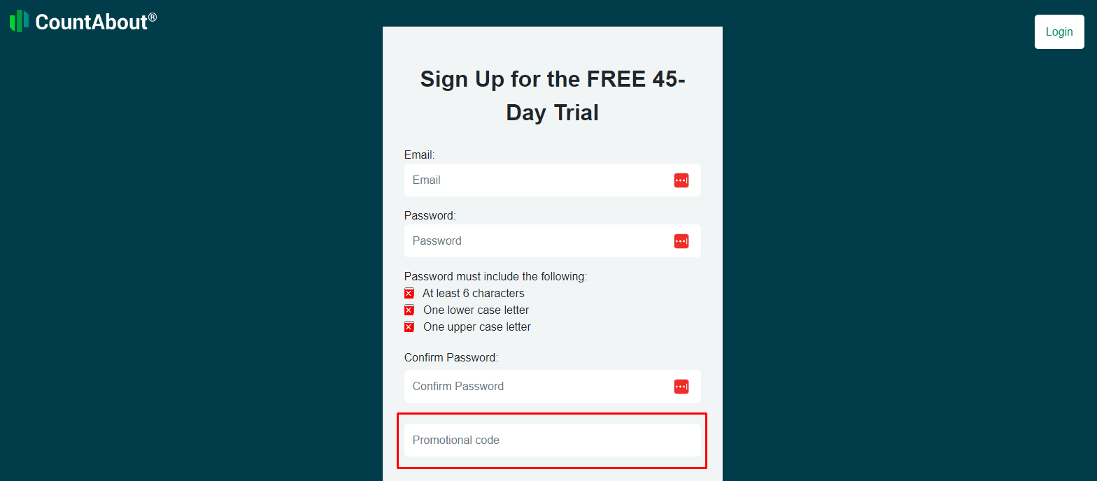 How do I use my CountAbout promotional code?