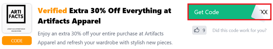 image showing the "Get Code" button