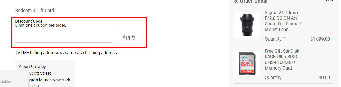 How do I use my Focus Camera coupon code?
