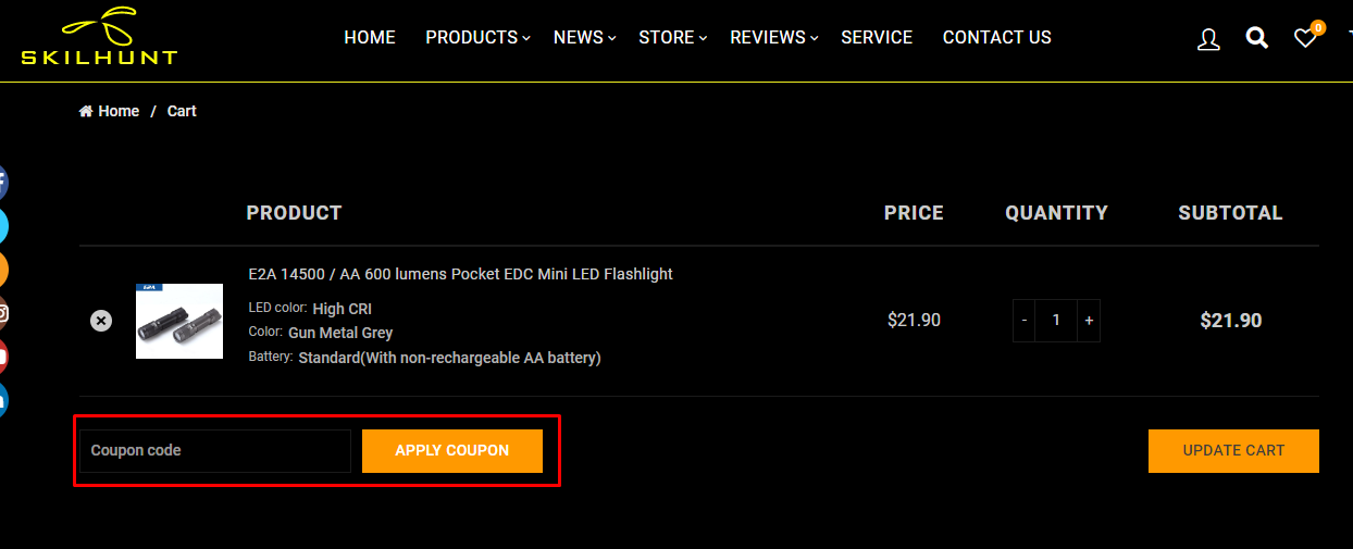 How do I use my SKILHUNT coupon code?