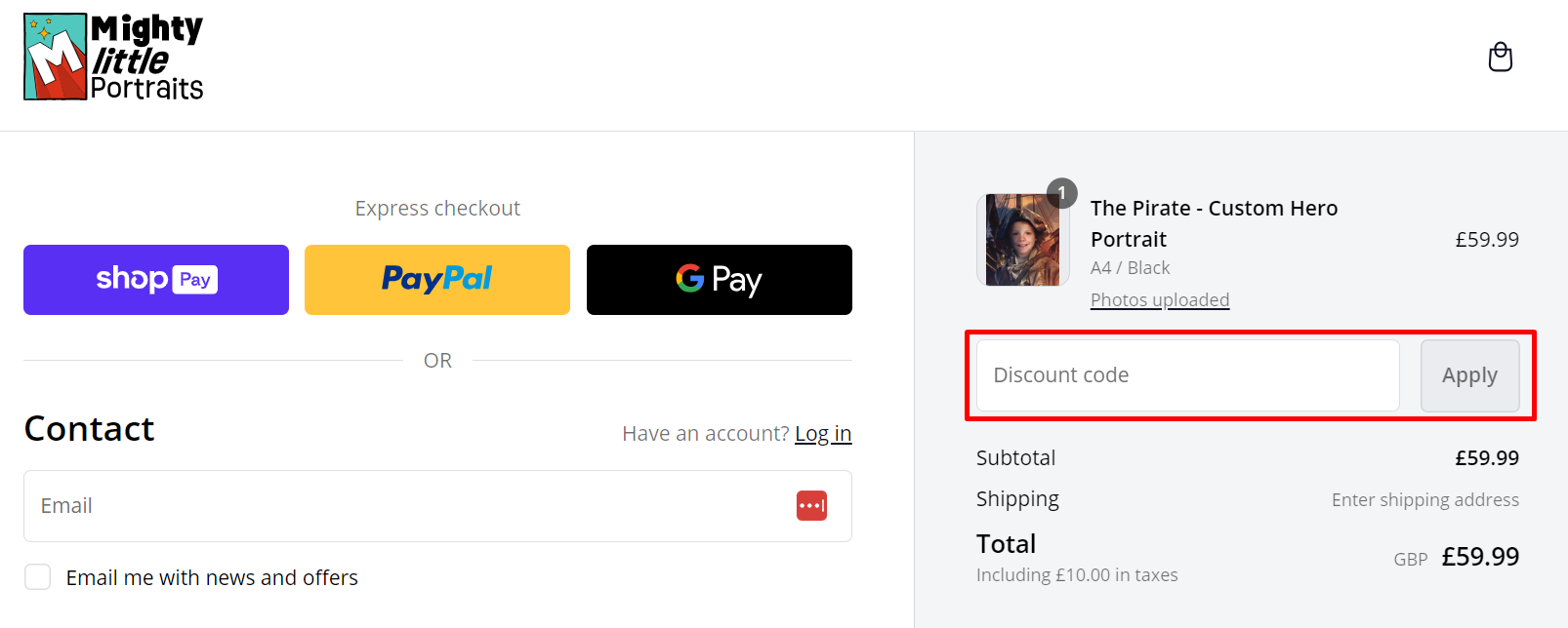 Mighty Little Portraits Discount Code August 2024