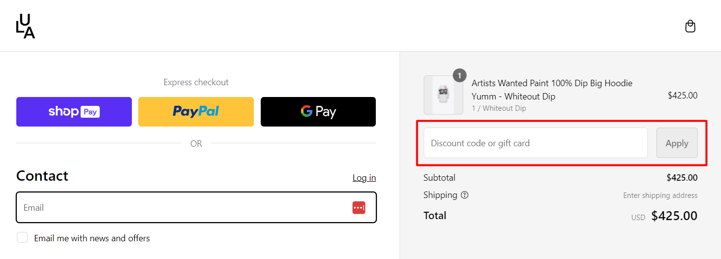 How do I use my Uniforme discount code?