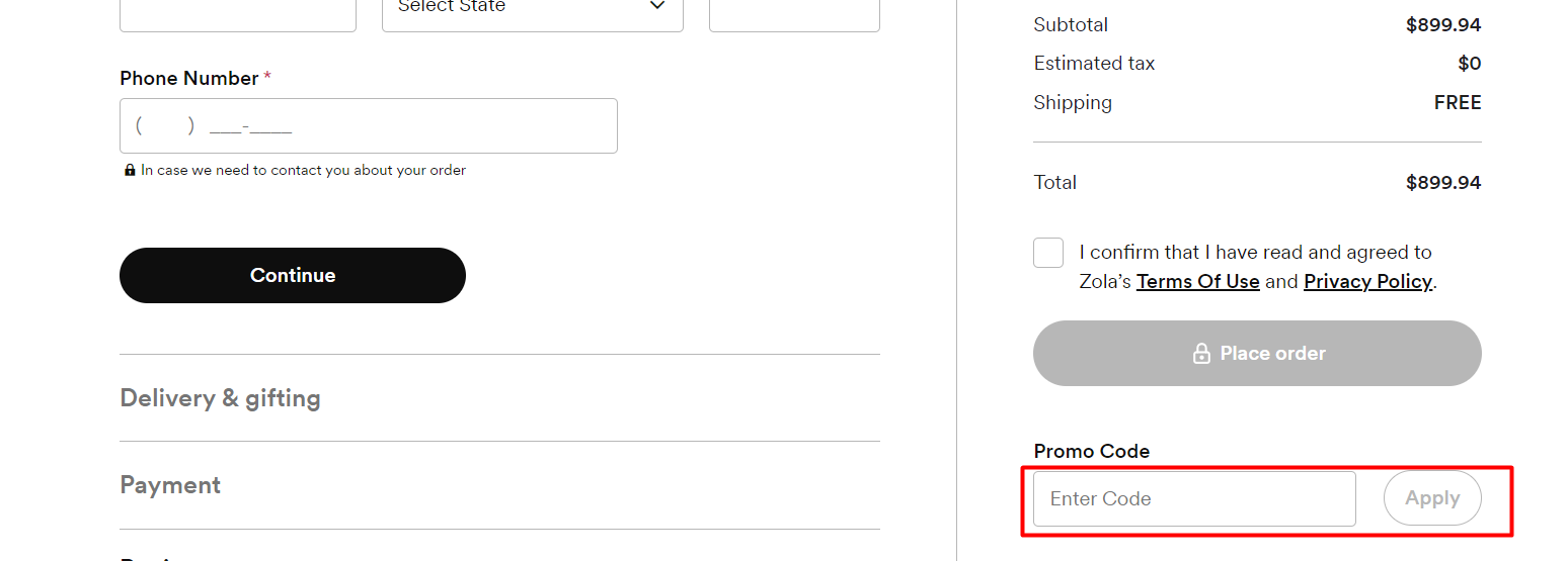 2) How do I use my Zola coupon code?