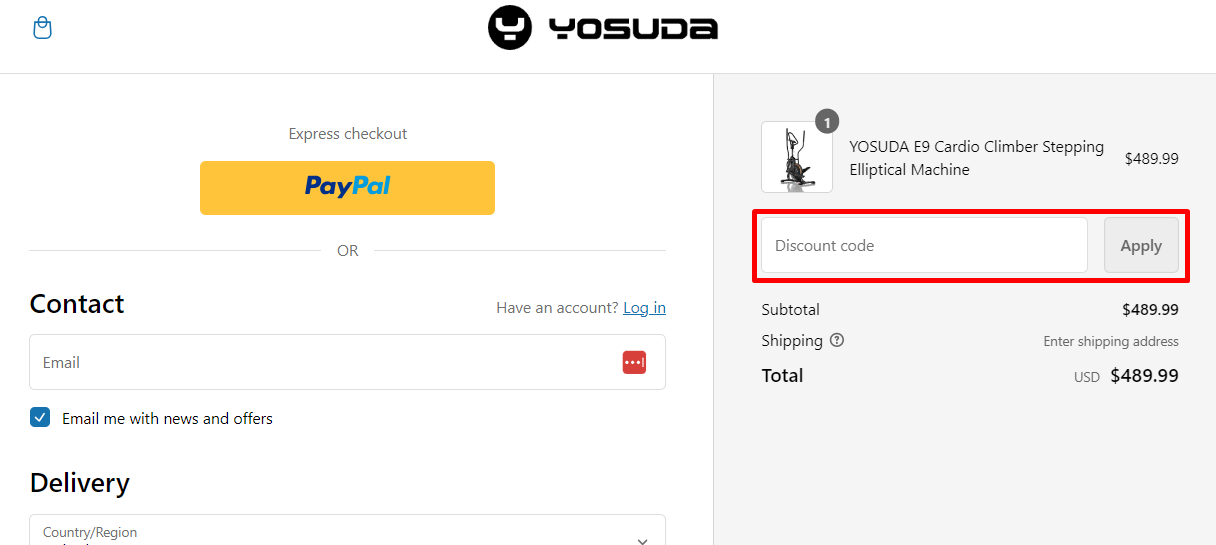 How do I use my Yosuda discount code?