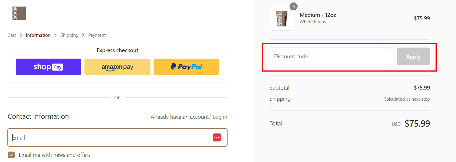 How do I use my Fabula discount code?