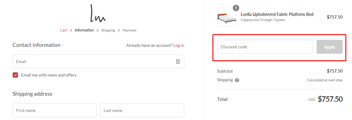 How do I use my LexMod discount code?
