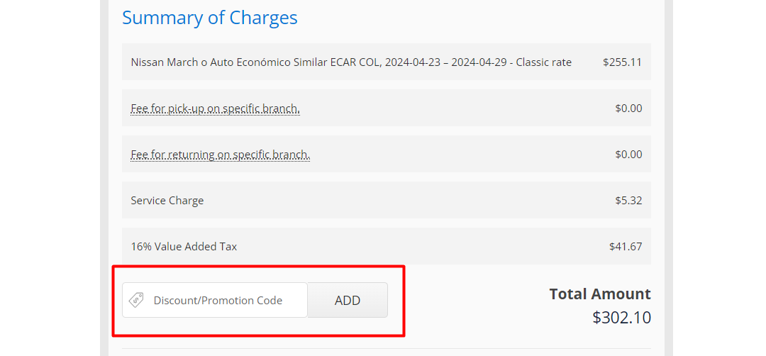 How do I use my Veico Car Rental discount code?