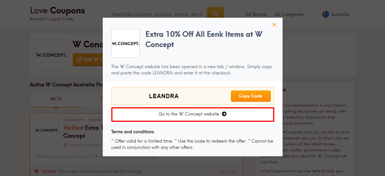 W Concept Coupon and Promo Codes July 2024