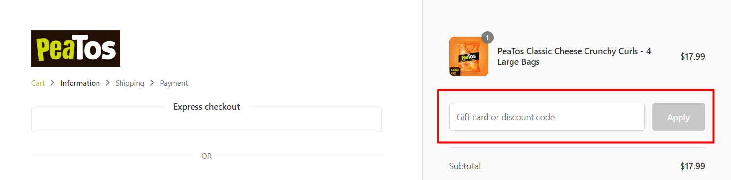 How do I use my PeaTos discount code?