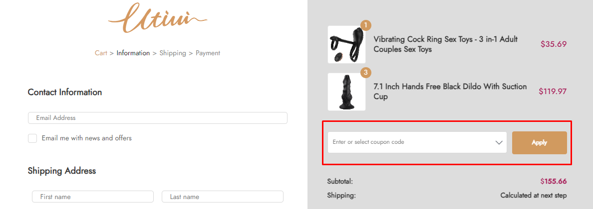 How do I use my Utimi discount code?