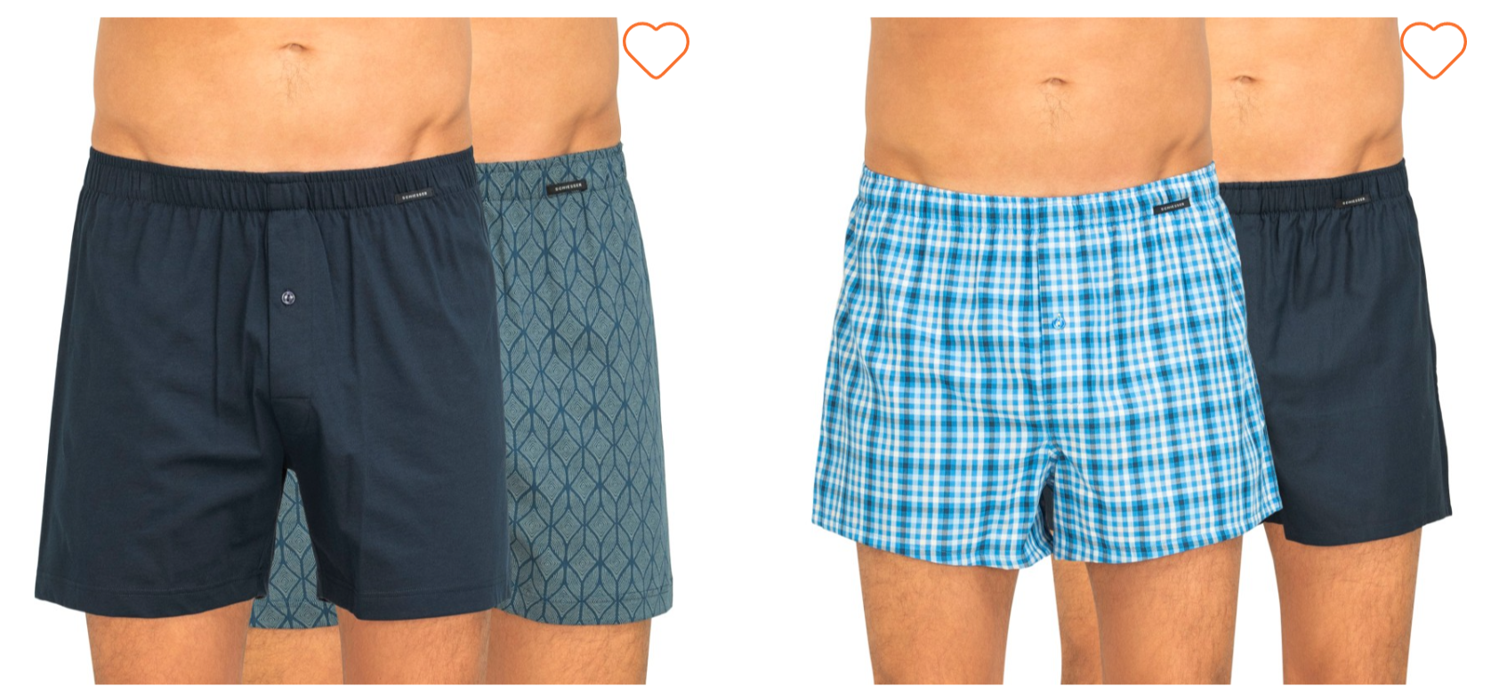 Mehrere Boxershorts von Boxerman in jeweils verschiedenen Farben und Mustern